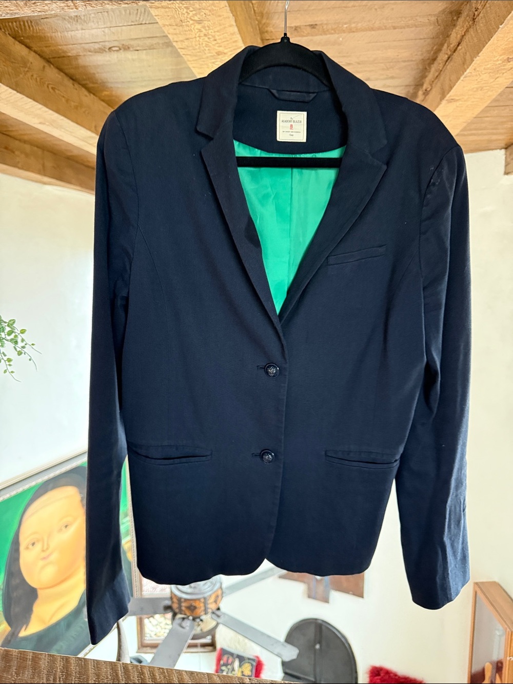 GAP Navy Blazer with Green Lining